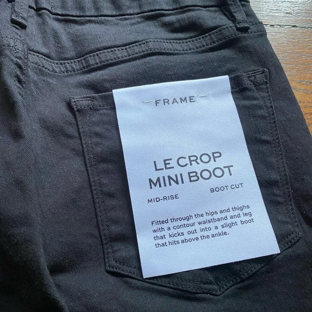 Frame Denim LE CROP MINI BOOT cut jeans size 28 NWT